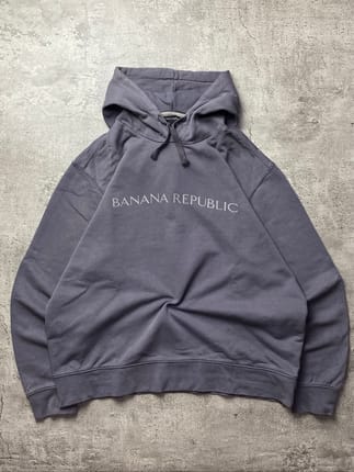 hoodie boxy gray washed banana republic