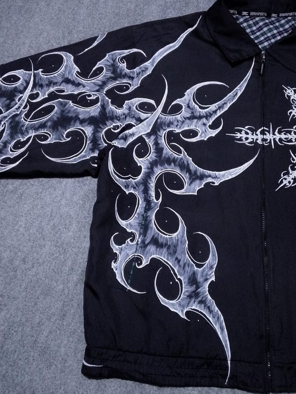 Casual Jacket Boxy Reworked Handmade Painted, foto 9