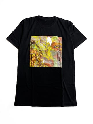 GRAPHIC T-SHIRT ART PRINT OF AN EYE AND FLORAL ILLUSTRATION