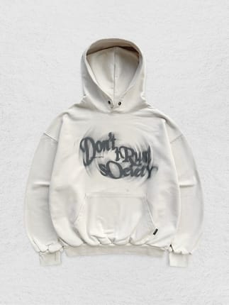 URBANSTOFF DISTRESSED BROKEN WHITE HOODIE