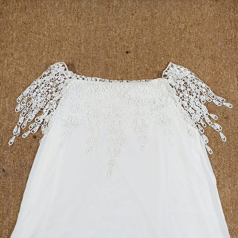 Boho Mini Dress Blouse Tunik Sabrina Putih, foto 3