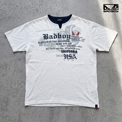 Bad Boy California USA Notch Neck Tee - Size LL