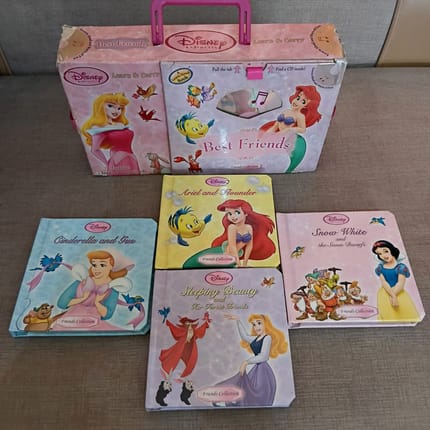 Disney Princess Best Friends 4 Board Books Learn & Audio