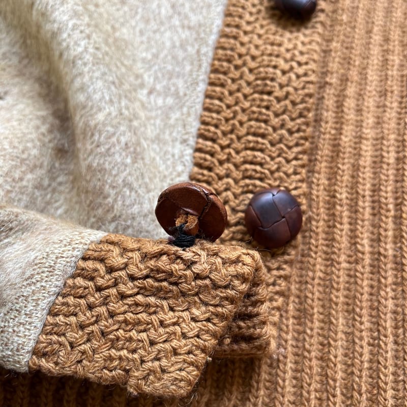 60's Mohair Wool Panel Knit Cardigan, foto 8