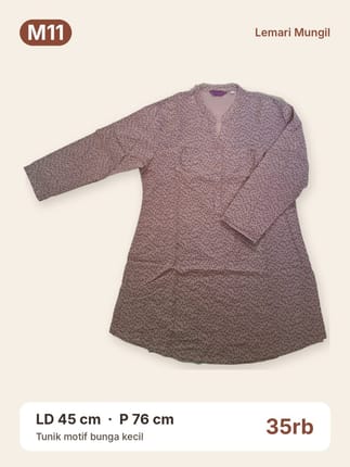 Tunik motif bunga kecil