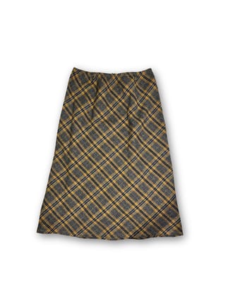Skirt tartan tan korean vintage