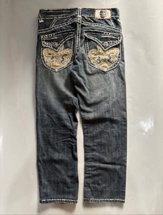 Laguna beach studded skull denim jeans