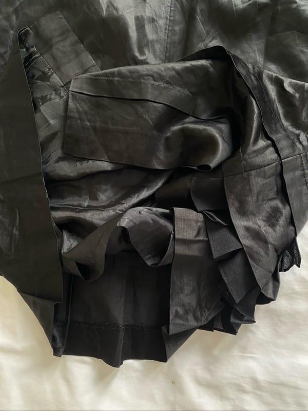 skirt ruffle black silk, foto 6