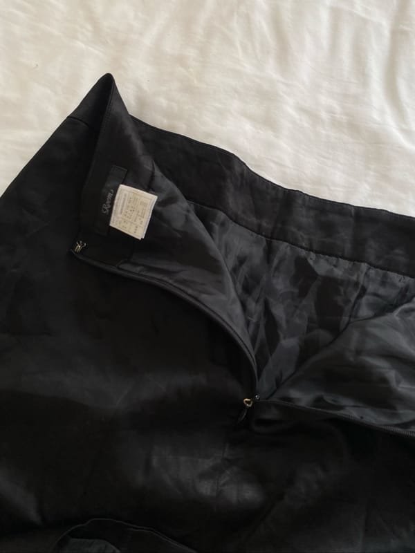 skirt ruffle black silk, foto 5