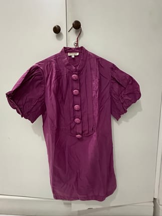 Purple Poplin Top
