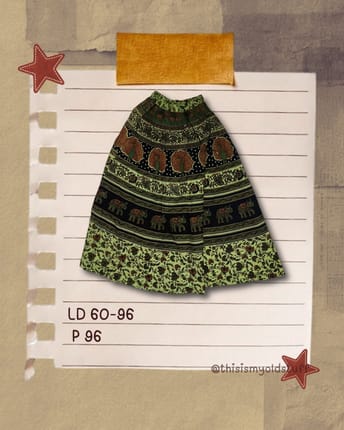 Bohemian Green Skirt