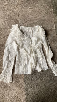 blouse ruffle layer fairy