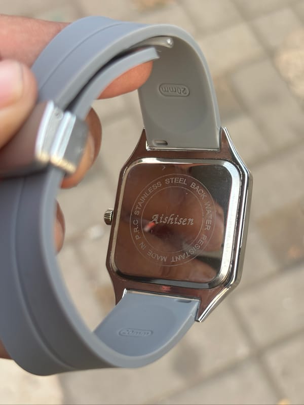 JAM TANGAN ARABIC DIAL ANALOG GRAY SILICONE, foto 6