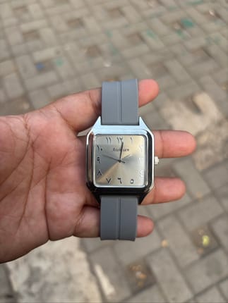 JAM TANGAN ARABIC DIAL ANALOG GRAY SILICONE