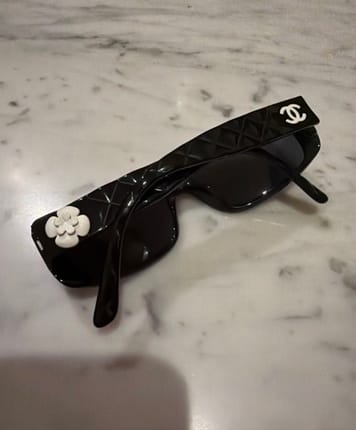 vintage chanel camelia flower sunglasses