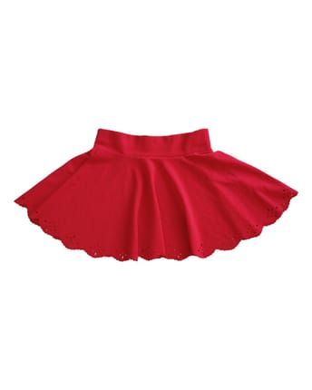 Red Flare Mini Skirt