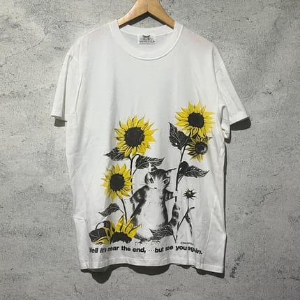 Wachifield dayan kitten sunflower tshirt 90’s single stitch