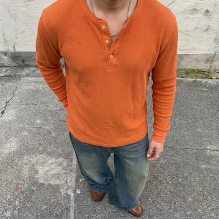 Long Sleeve UNIQLO Collar Henley Size XL