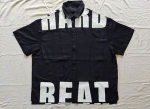 Vintage Casual Formal shirt Pria white black