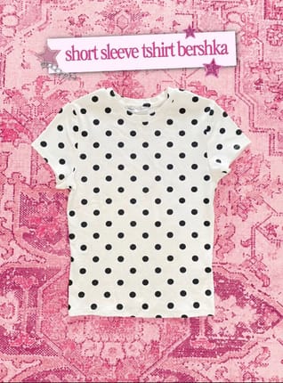 short sleeve fitted tshirt bershka polka