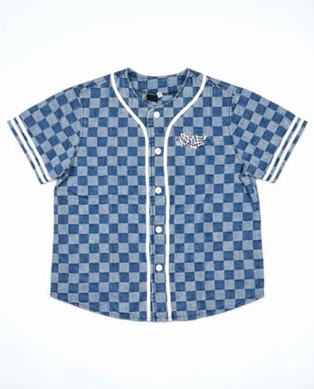Hip hop Denim Baseball Shirt