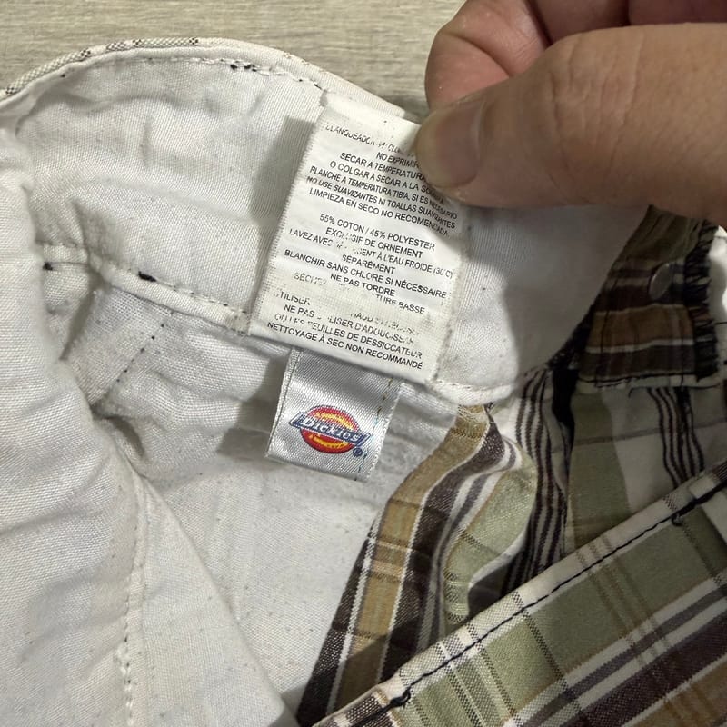 Dickies cell pocket plaid short pants size 28, foto 8