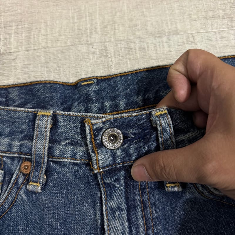 Levis 504 j38 madein japan short denim size 29, foto 5