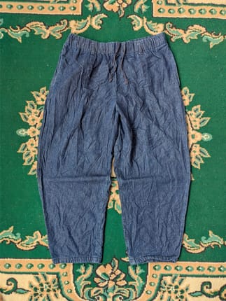 Global uniqlo baloon wide pants denim