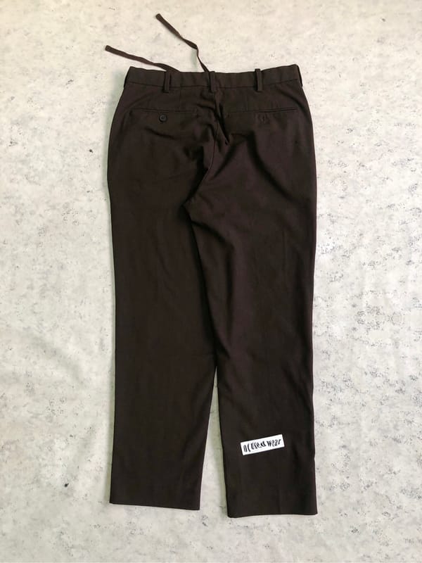 uniqlo dark brown relax pants, foto 3