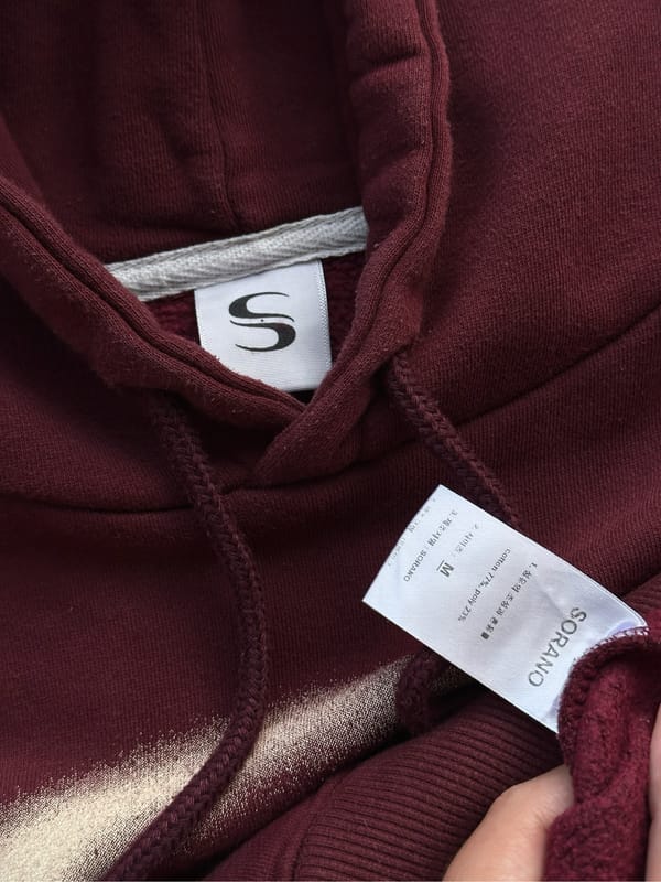 SORANO BASIC LOGO HOODIE BURGUNDY, foto 8