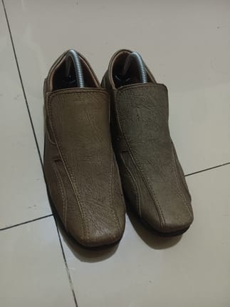 Slip-On Leather Casual Moc-Toe tekstur like clarks