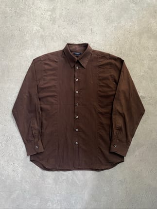 Burberry London Strip Shirt Brown Travis Brown Coffe