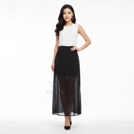 Korean Long Skirt Split Sheer Transparent