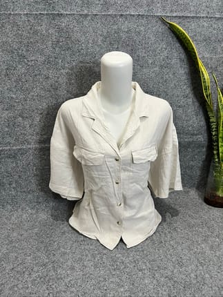 PL LAWRYS FARM blouse viscose - cream 1pc