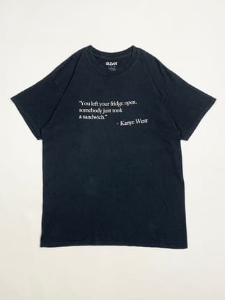 Kanye West "Wolves" Quote Graphic T-Shirt - Black Gildan Tee