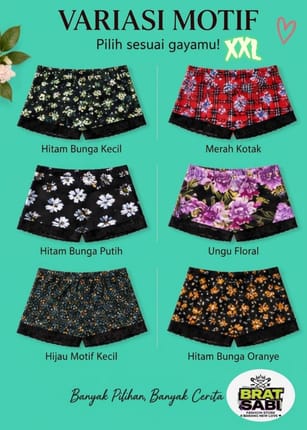 CELANA HOT PANTS CD Underwear (3pcs)XXL/JUMBO[MOTIF RANDOM]