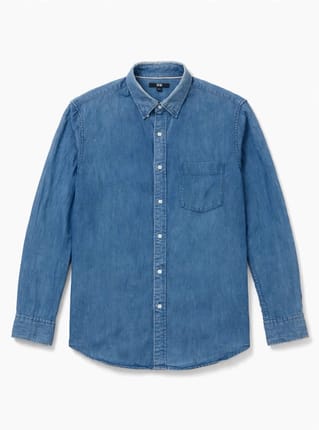 Kemeja Denim UNIQLO Original Size L Warna Biru