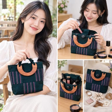 Tas aksesoris wanita handmade dari kain tenun tradisional