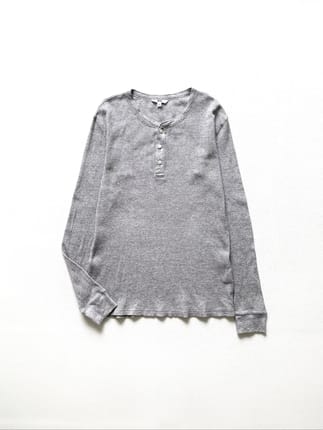 Uniqlo Waffle Long Sleeve Grey L