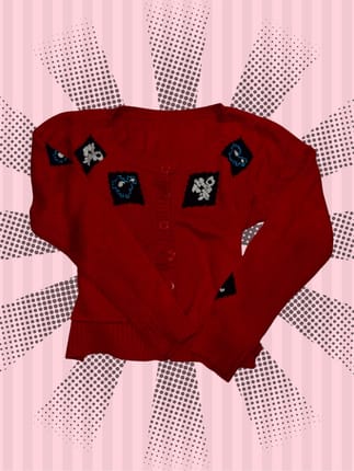red queen cardigan