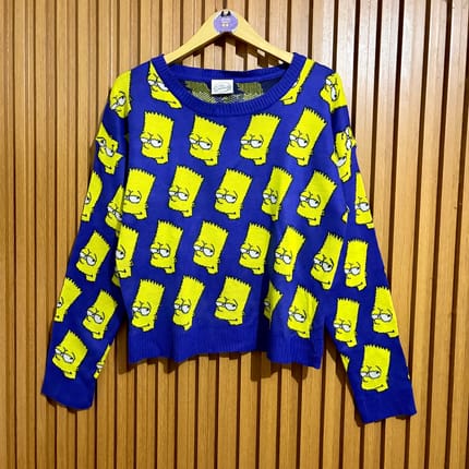 The Simpsons BKK Vintage Sweater Crewneck Rajut Knit Top