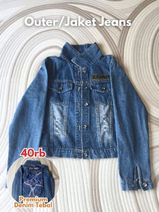 Long Sleeve Denim Jacket / Outer Denim Lengan Panjang
