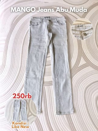 PROMO : MANGO Light Gray Jeans