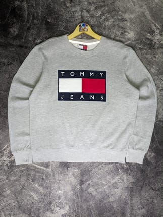 Crewneck Sweatshirt Tommy Jeans Fleece Big Flag Logo
