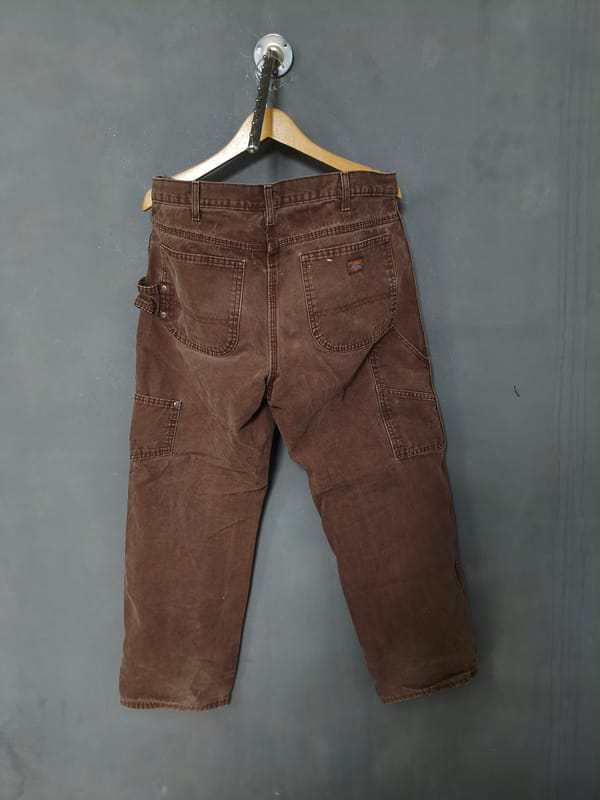 Celana Dickies Brown Vintage Double Knee, foto 4