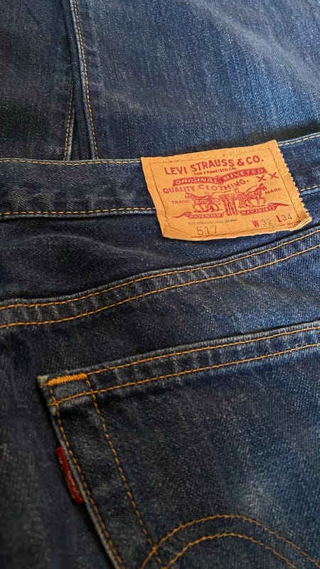 Levis 517 Boot Cut Dark Blue Jeans, foto 7