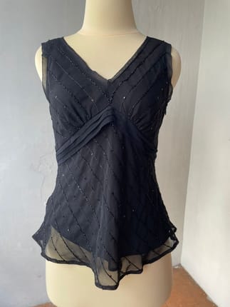 black sequine tops