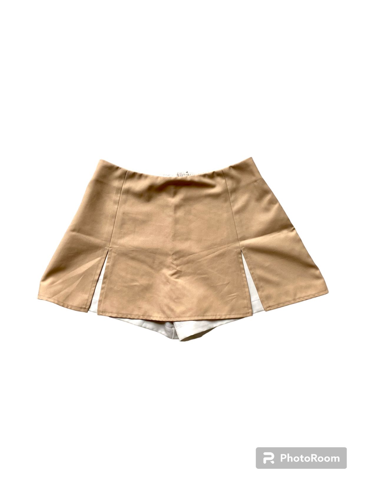 Fairy Coquette Mini skirt Wanita white tan