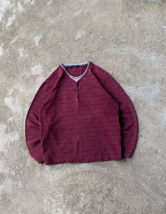 HENLEY STRIPE LONGSLEEVE