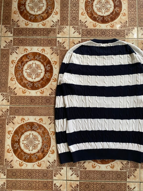 UNIQLO Nautical Striped Cable Knit Sweater., foto 5